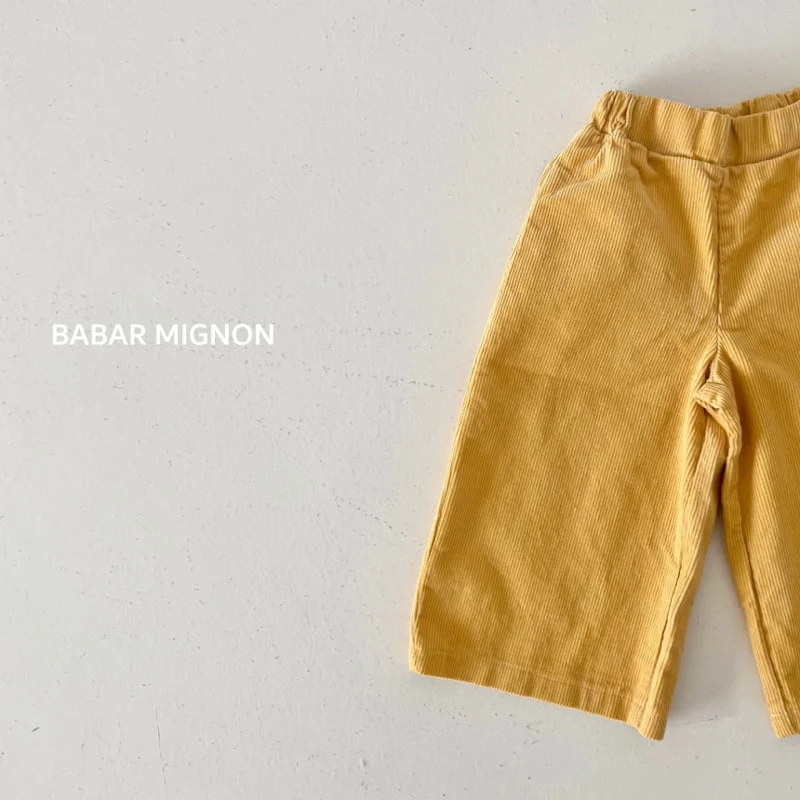 Babar Mignon - Korean Children Fashion - #kidsshorts - Corduroy Wide Pants - 7