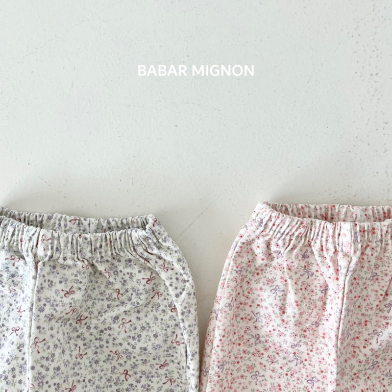 Babar Mignon - Korean Children Fashion - #kidsshorts - Flower Baggy Pants - 9