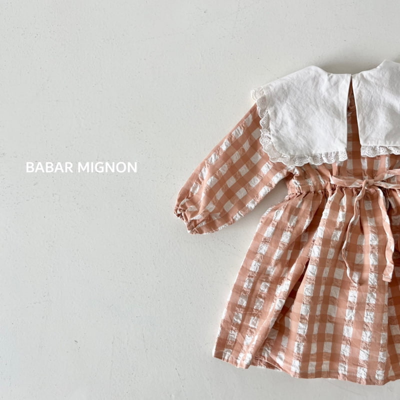 Babar Mignon - Korean Children Fashion - #kidsshorts - Big Collar Ribbon One-piece - 2