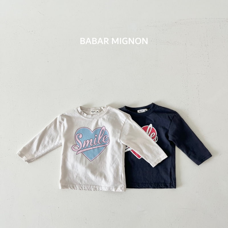 Babar Mignon - Korean Children Fashion - #minifashionista - Smile Heart Tee