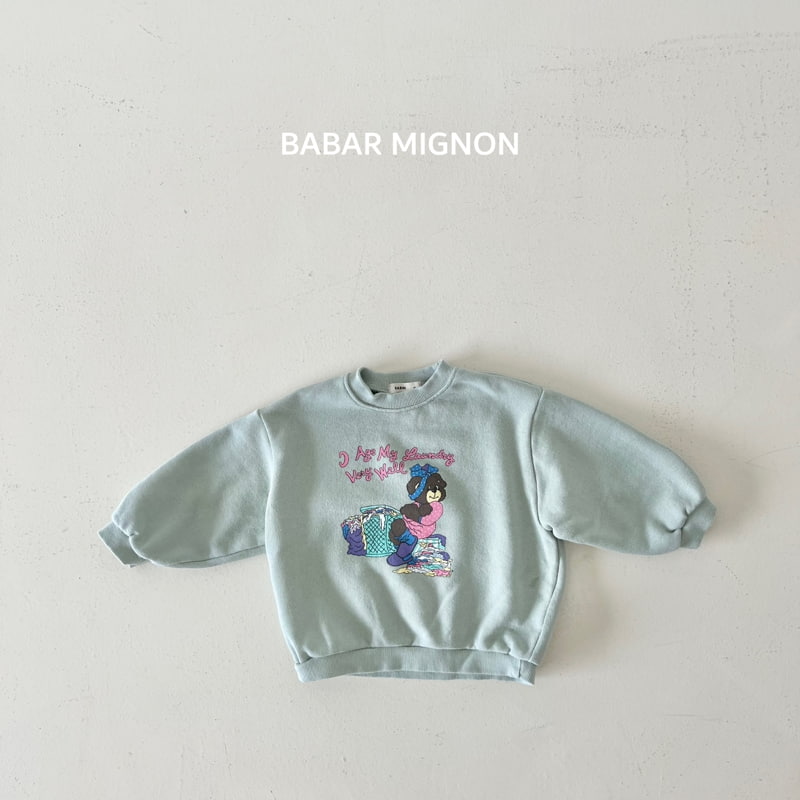 Babar Mignon - Korean Children Fashion - #minifashionista - Laundary Bear Sweatshirts - 5