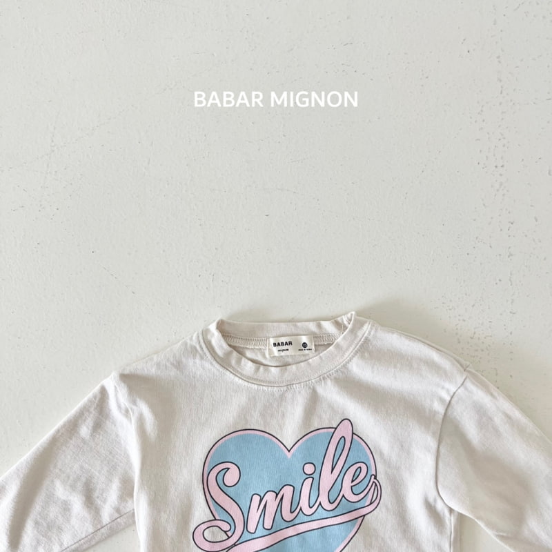 Babar Mignon - Korean Children Fashion - #prettylittlegirls - Smile Heart Tee - 2