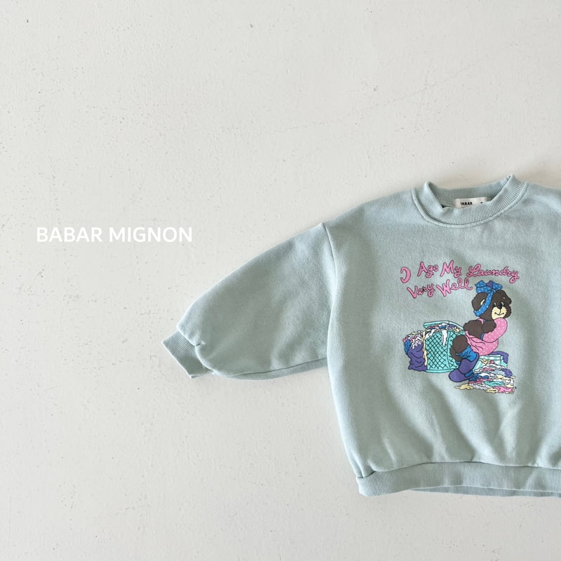 Babar Mignon - Korean Children Fashion - #prettylittlegirls - Laundary Bear Sweatshirts - 6