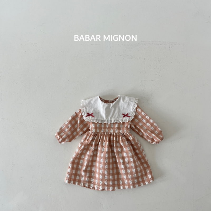 Babar Mignon - Korean Children Fashion - #prettylittlegirls - Big Collar Ribbon One-piece - 9