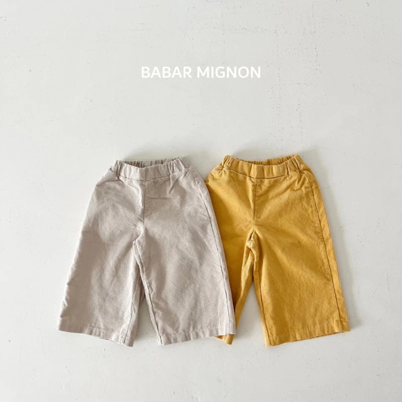 Babar Mignon - Korean Children Fashion - #stylishchildhood - Corduroy Wide Pants