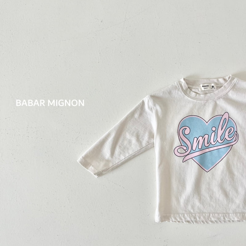 Babar Mignon - Korean Children Fashion - #todddlerfashion - Smile Heart Tee - 3