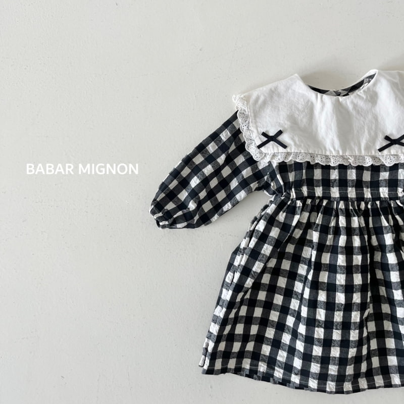 Babar Mignon - Korean Children Fashion - #todddlerfashion - Big Collar Ribbon One-piece - 10