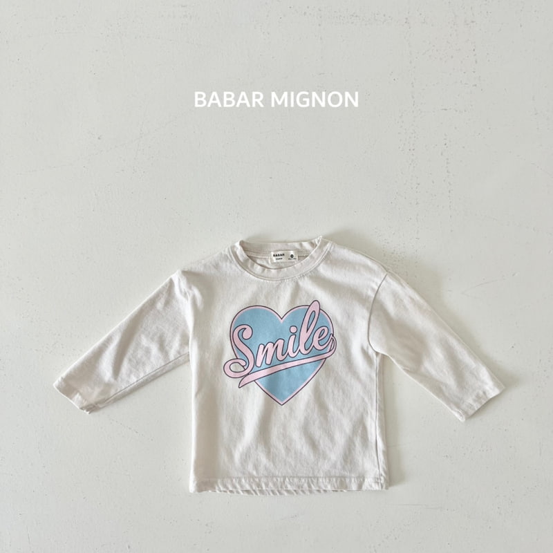 Babar Mignon - Korean Children Fashion - #todddlerfashion - Smile Heart Tee - 4