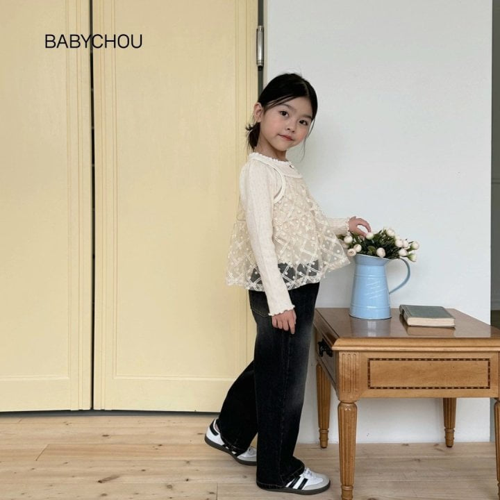 Babychou - Korean Children Fashion - #Kfashion4kids - Diagonal Denim Pants - 11