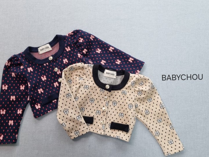 Babychou - Korean Children Fashion - #childofig - Heart Ribbon Jacket