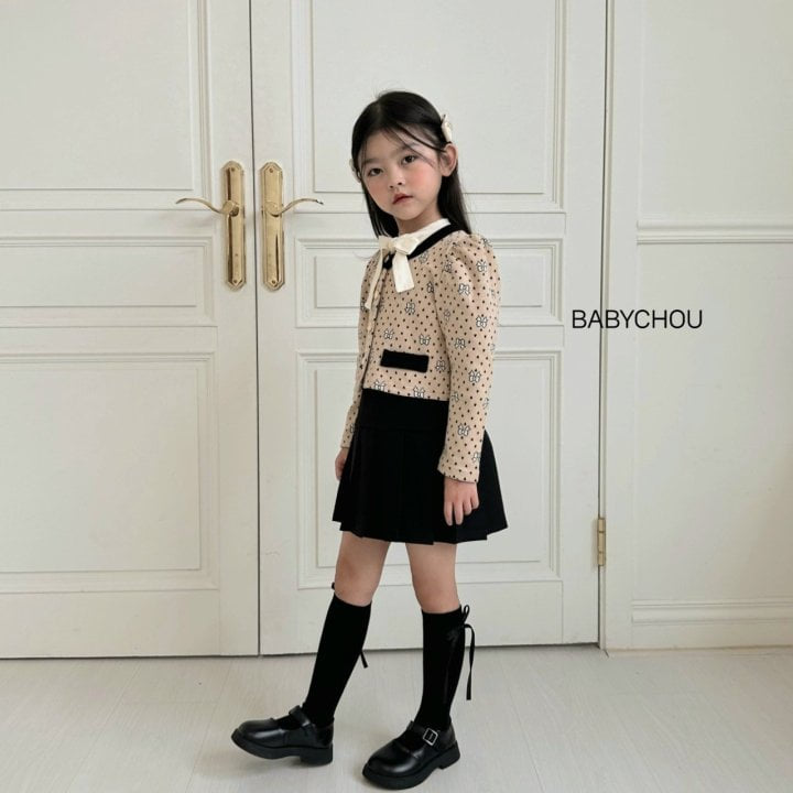 Babychou - Korean Children Fashion - #childrensboutique - Heart Ribbon Jacket - 3