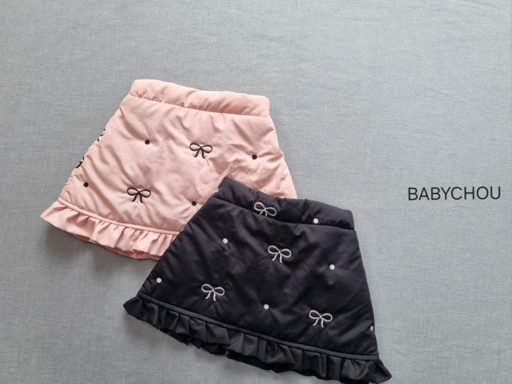 Babychou - Korean Children Fashion - #fashionkids - Ribbon Bonding Skirt