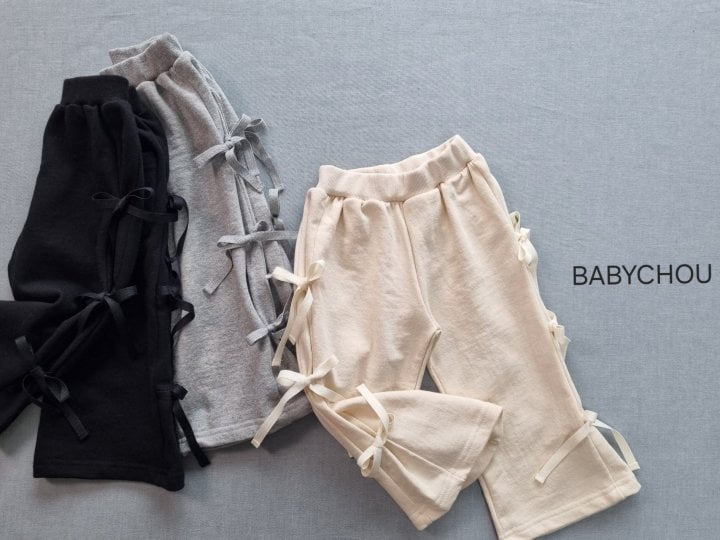 Babychou - Korean Children Fashion - #kidsshorts - Wide Ribbon Pants