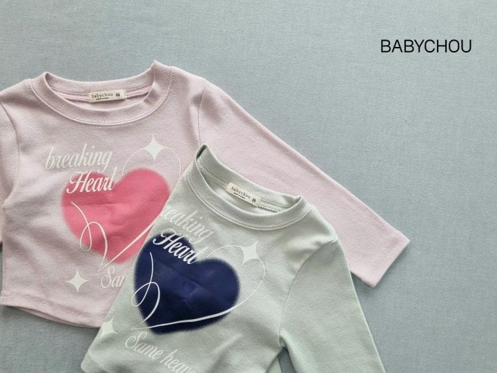 Babychou - Korean Children Fashion - #kidsstore - Twinkle Heart Tee - 3