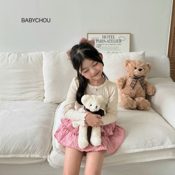 Babychou - Korean Children Fashion - #littlefashionista - IV Puff Tee - 3