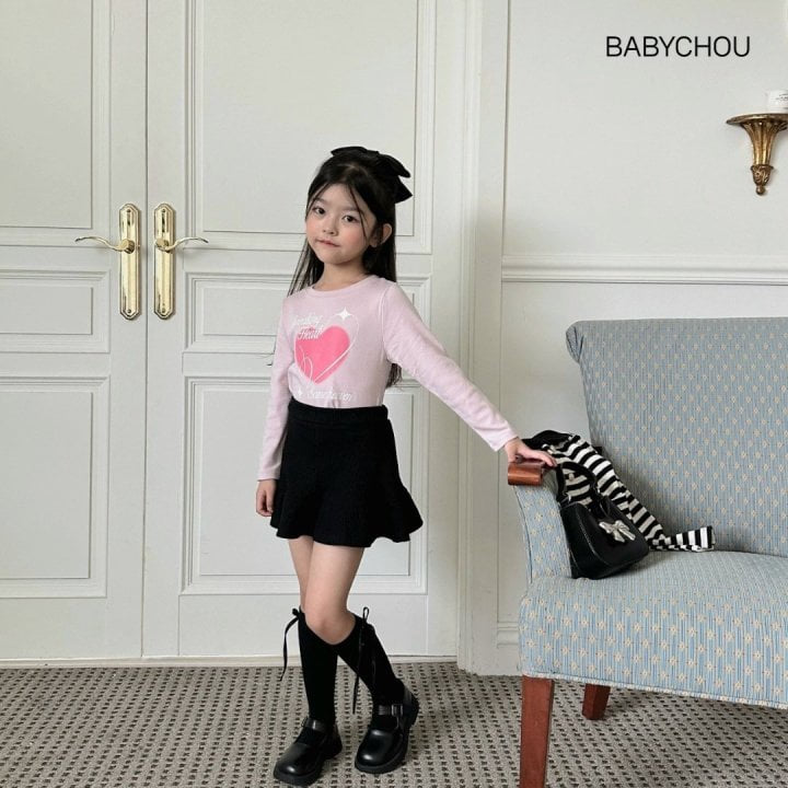 Babychou - Korean Children Fashion - #littlefashionista - Twinkle Heart Tee - 6