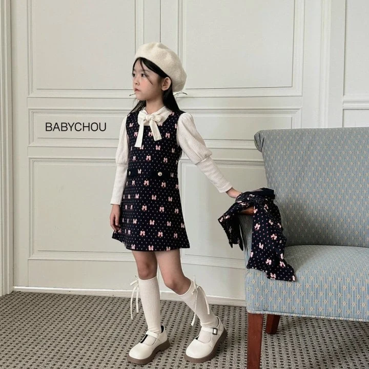 Babychou - Korean Children Fashion - #magicofchildhood - Heart Ribbon One-piece - 11