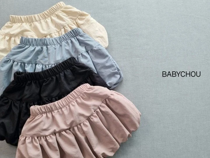 Babychou - Korean Children Fashion - #littlefashionista - Banding Balloon Skirt - 4