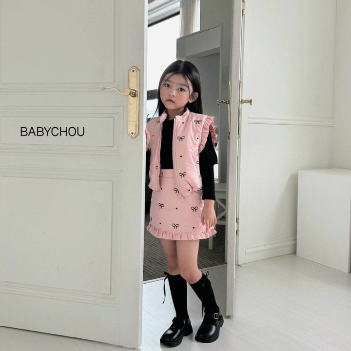 Babychou - Korean Children Fashion - #magicofchildhood - Ribbon Bonding Vest - 5