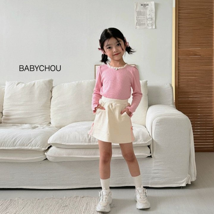 Babychou - Korean Children Fashion - #minifashionista - Sugar Ribbon Skirt - 10