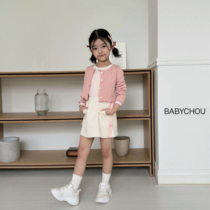 Babychou - Korean Children Fashion - #minifashionista - Melton Stripe Tee - 6