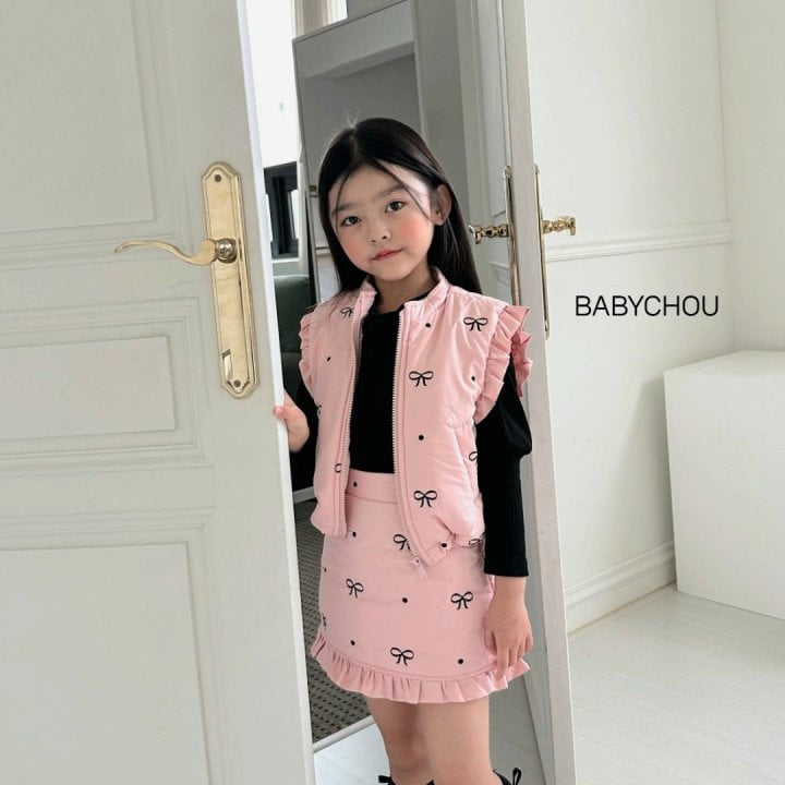 Babychou - Korean Children Fashion - #prettylittlegirls - Ribbon Bonding Vest - 7