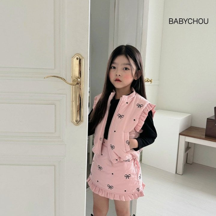 Babychou - Korean Children Fashion - #todddlerfashion - Ribbon Bonding Vest - 8