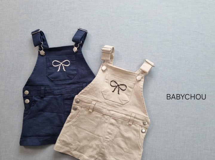 Babychou - Korean Children Fashion - #toddlerclothing - Y Overalls One-piece