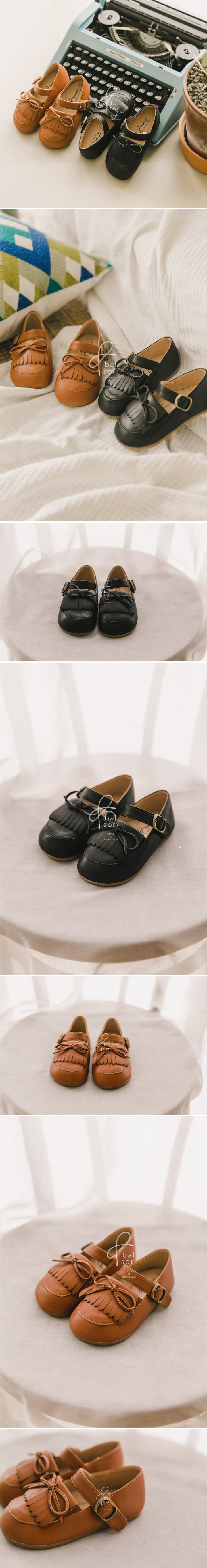 Babyzzam - Korean Baby Fashion - #babygirlfashion - Mustache Ribbon Loafer