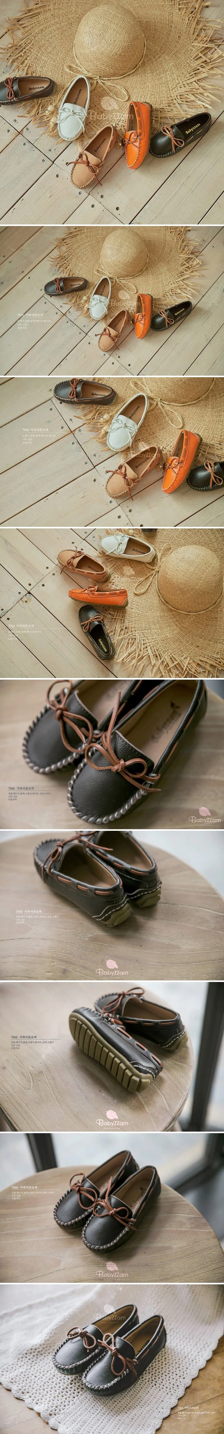 Babyzzam - Korean Children Fashion - #toddlerclothing - Leather Ribbon Loafer