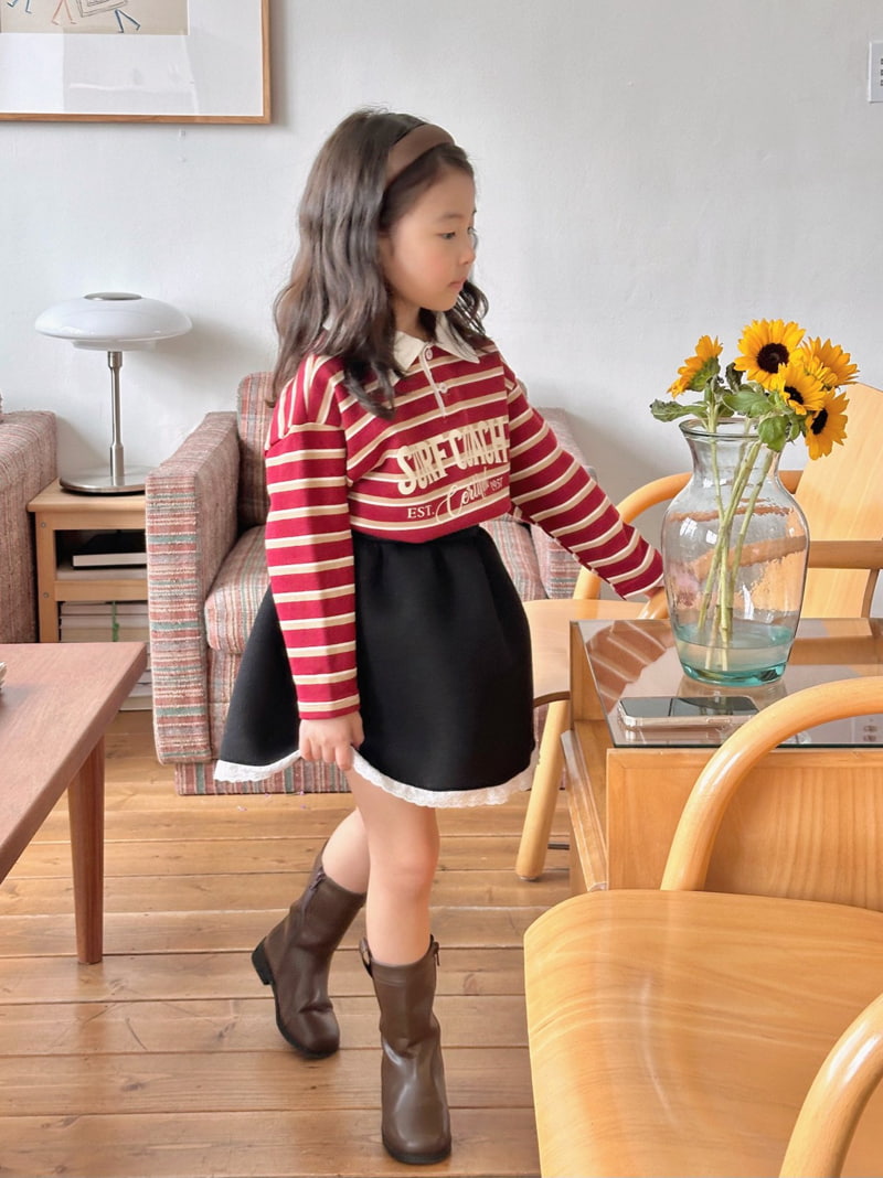 Bailey - Korean Children Fashion - #childofig - Stripe Collar Tee - 4