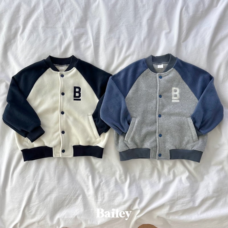 Bailey - Korean Children Fashion - #discoveringself - Fleece Baseball Jumper