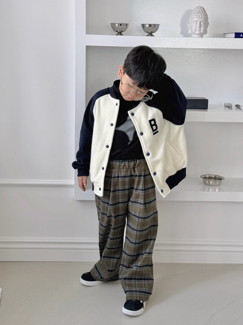 Bailey - Korean Children Fashion - #kidsshorts - Fleece Baseball Jumper - 3