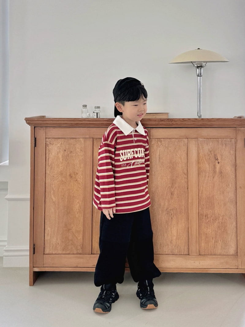 Bailey - Korean Children Fashion - #kidsshorts - Stripe Collar Tee - 9