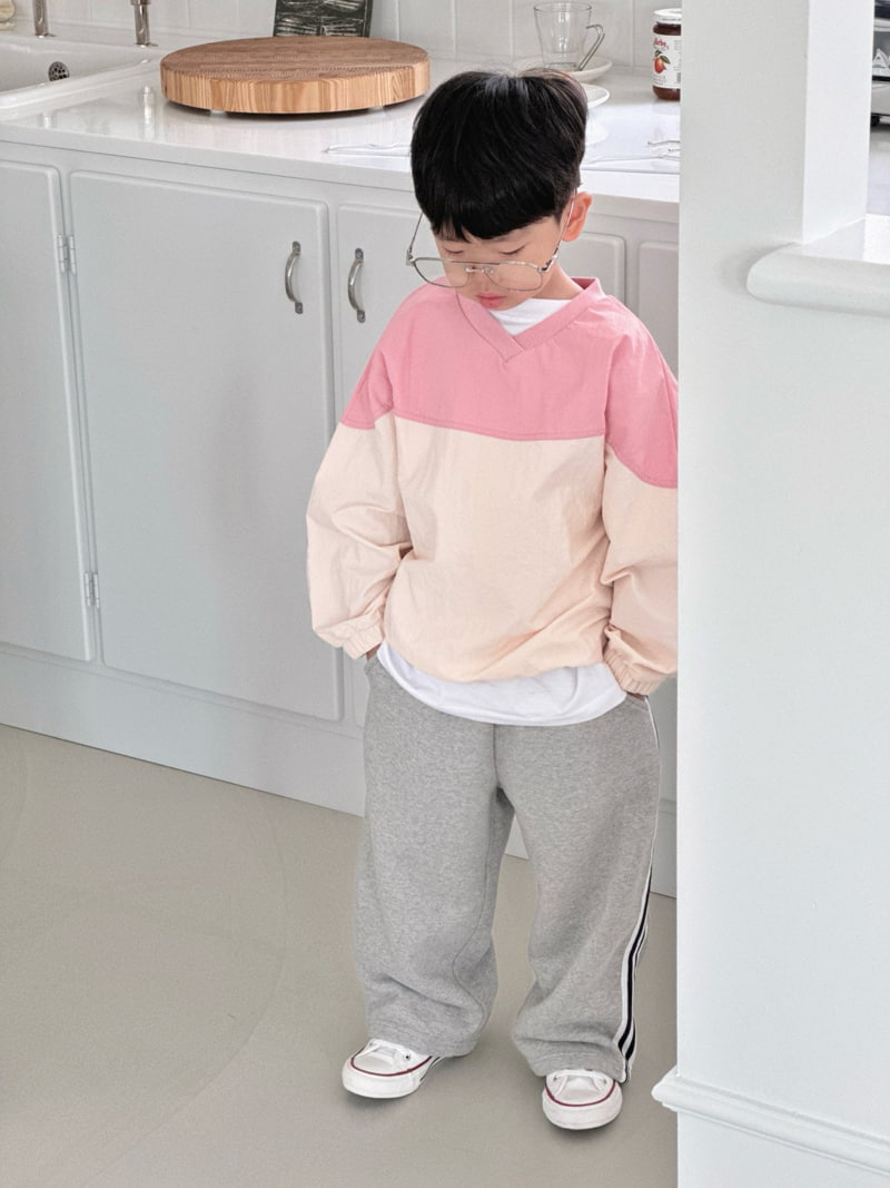 Bailey - Korean Children Fashion - #kidsstore - Colored V Neck Pullover - 6