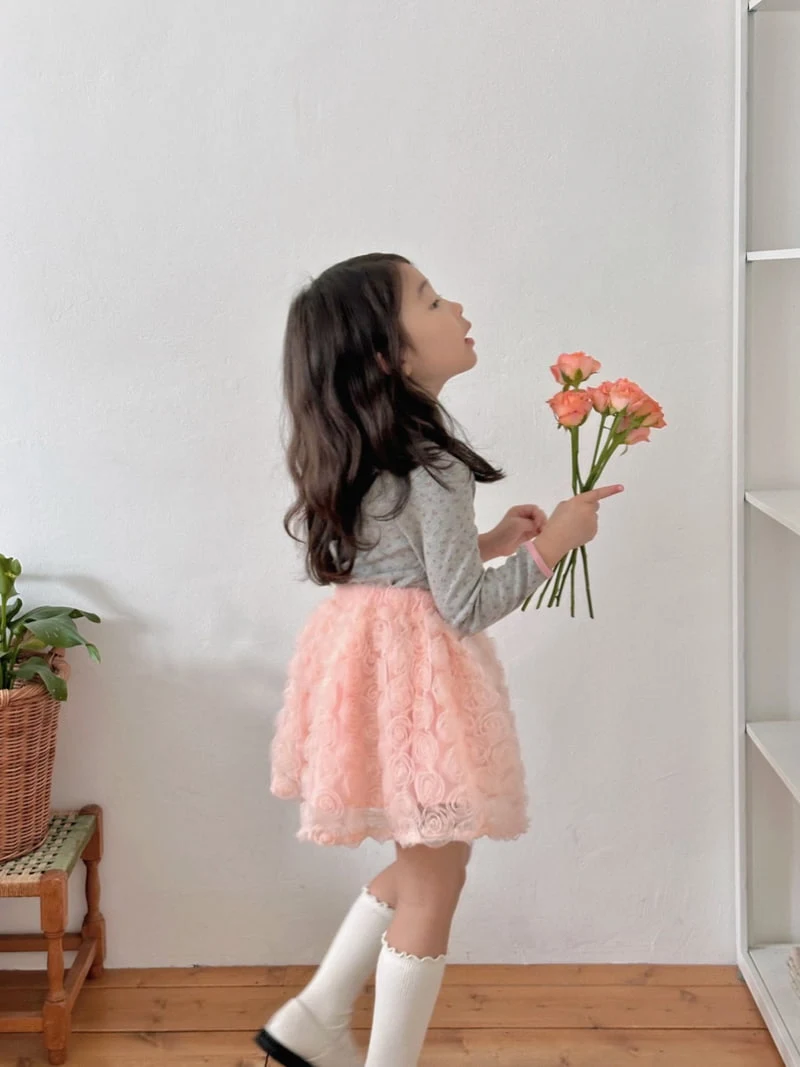 Bailey - Korean Children Fashion - #kidsstore - Flower Cha Skirt - 3