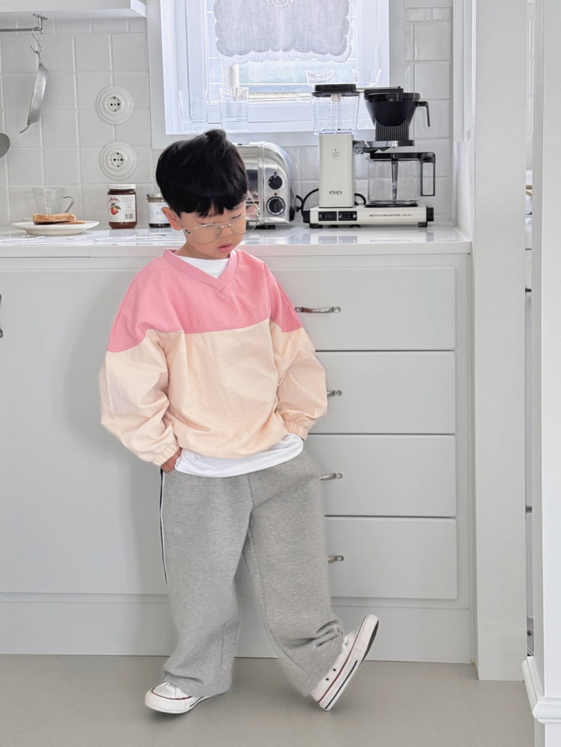 Bailey - Korean Children Fashion - #kidzfashiontrend - Colored V Neck Pullover - 7