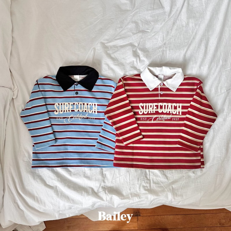 Bailey - Korean Children Fashion - #minifashionista - Stripe Collar Tee