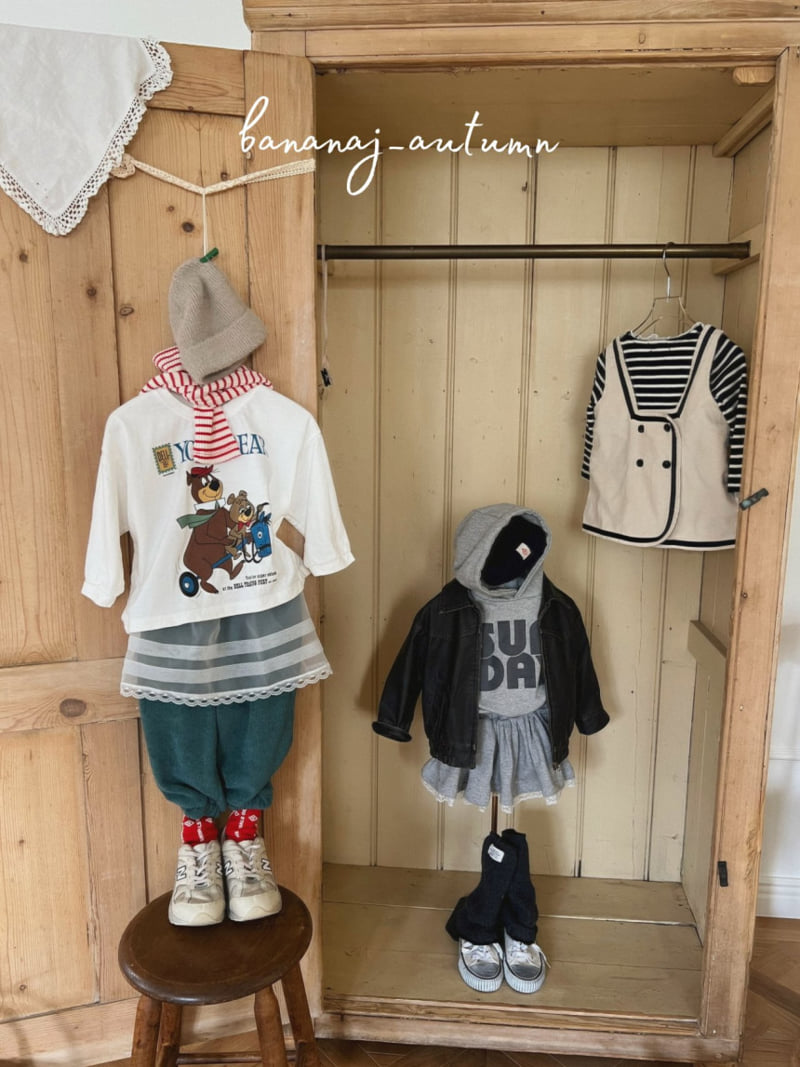 Banana J - Korean Children Fashion - #discoveringself - Bear Tee - 4