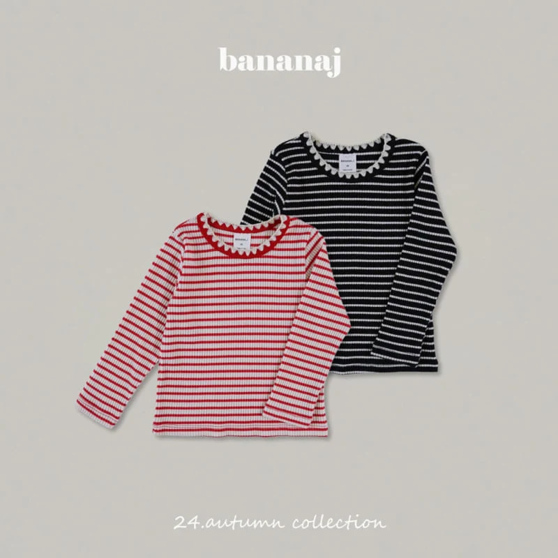 Banana J - Korean Children Fashion - #kidzfashiontrend - Mellow Stripe Tee