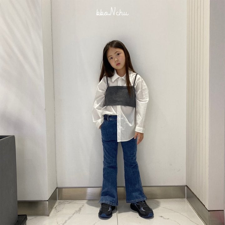 Bbonchu - Korean Children Fashion - #childofig - Open Bootscut Denim Pants - 7