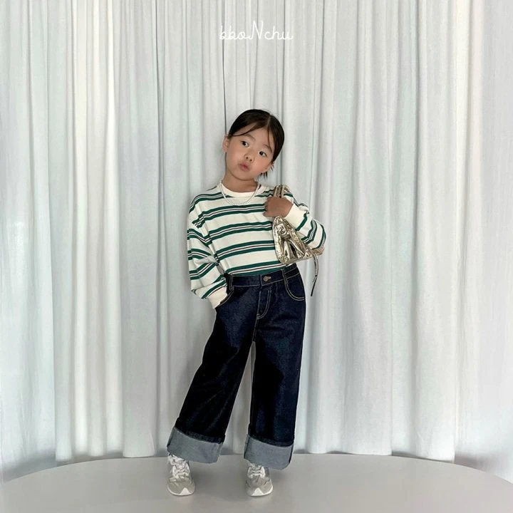 Bbonchu - Korean Children Fashion - #childofig - Indigo Roll-up Pants - 7