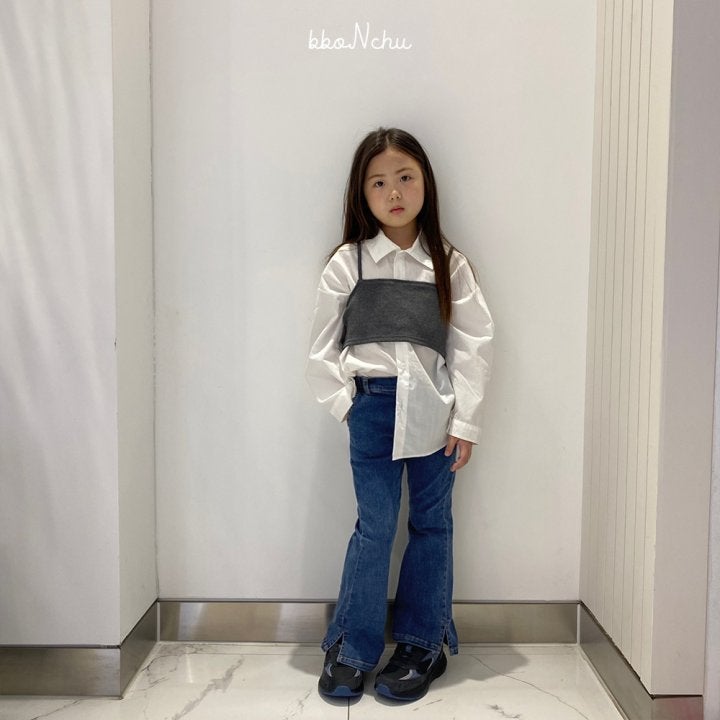 Bbonchu - Korean Children Fashion - #designkidswear - Open Bootscut Denim Pants - 9