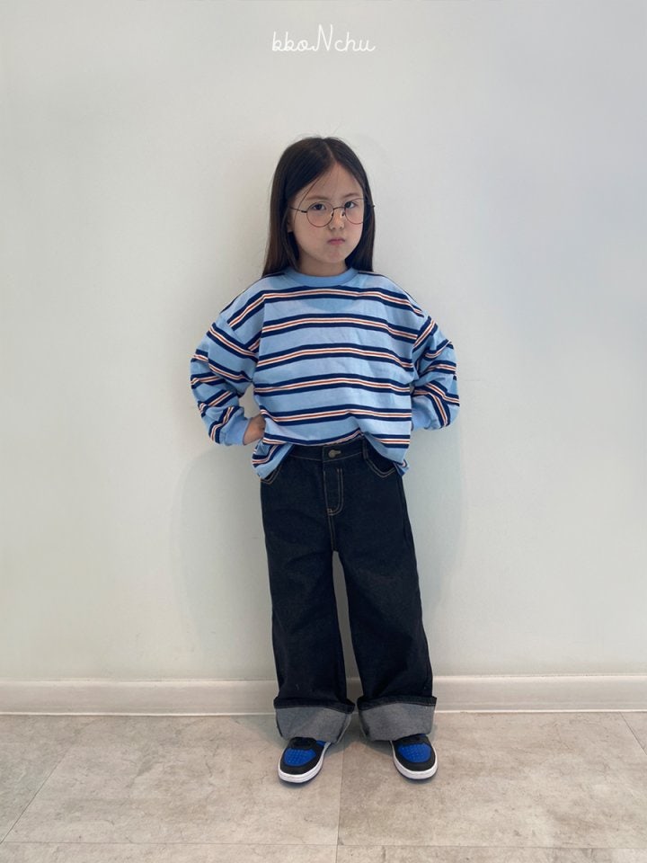 Bbonchu - Korean Children Fashion - #discoveringself - Stripe Box Tee - 7