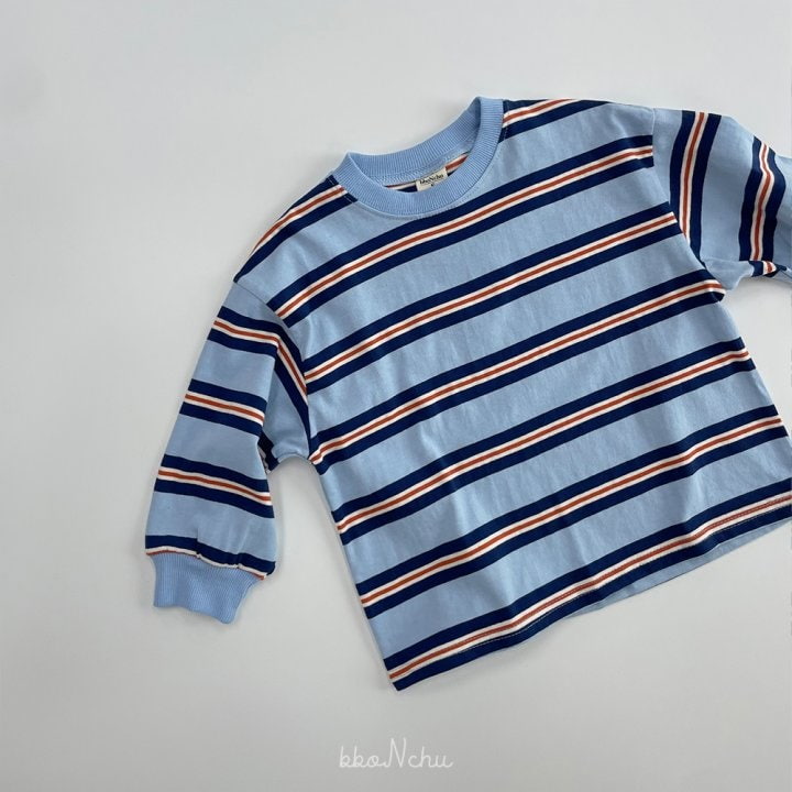 Bbonchu - Korean Children Fashion - #kidsstore - Stripe Box Tee - 10