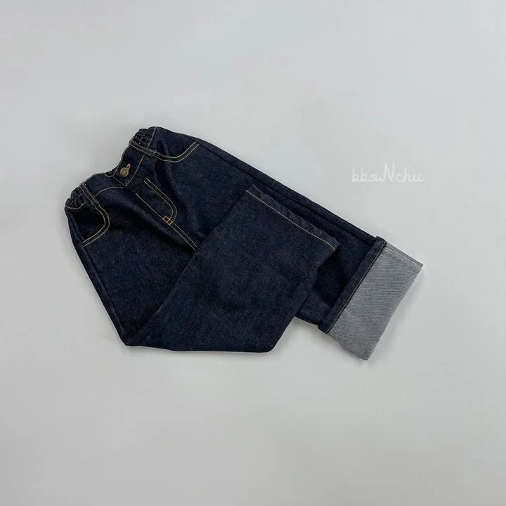 Bbonchu - Korean Children Fashion - #kidzfashiontrend - Indigo Roll-up Pants