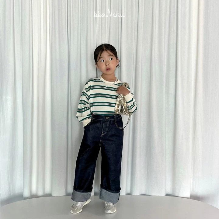 Bbonchu - Korean Children Fashion - #littlefashionista - Indigo Roll-up Pants - 4