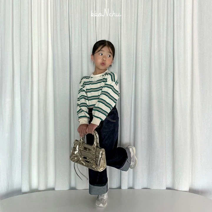 Bbonchu - Korean Children Fashion - #minifashionista - Indigo Roll-up Pants - 5