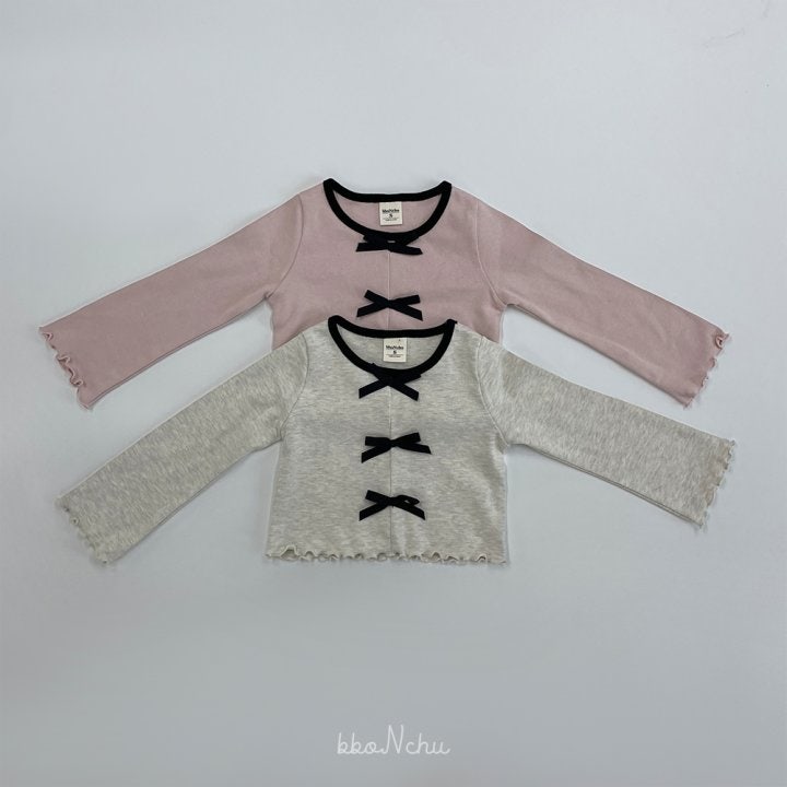 Bbonchu - Korean Children Fashion - #todddlerfashion - Mood Ribbon Tee - 5