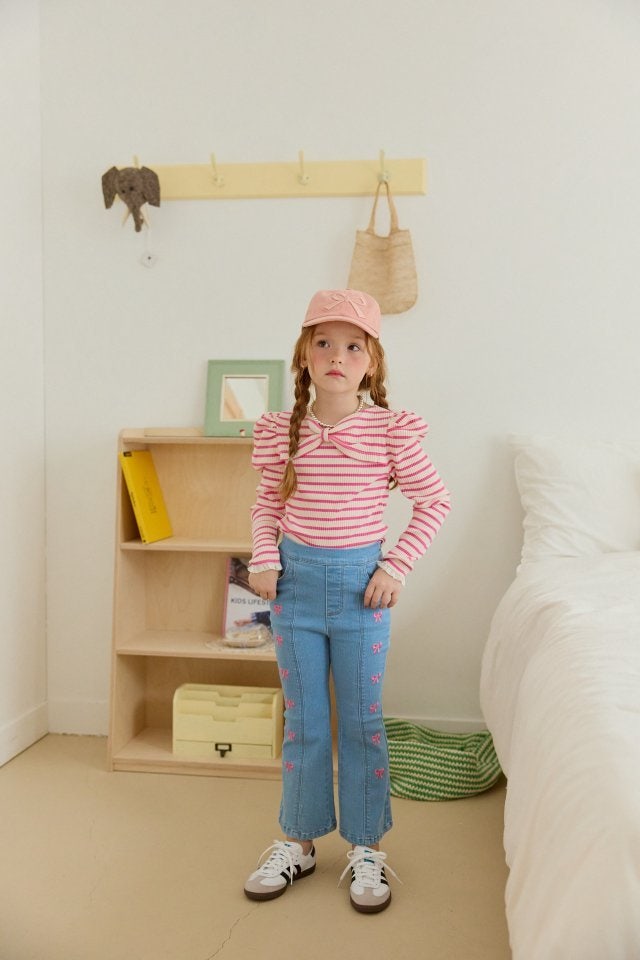 Berry Berry - Korean Children Fashion - #childrensboutique - Bubble Gum Bootscut Pants - 10